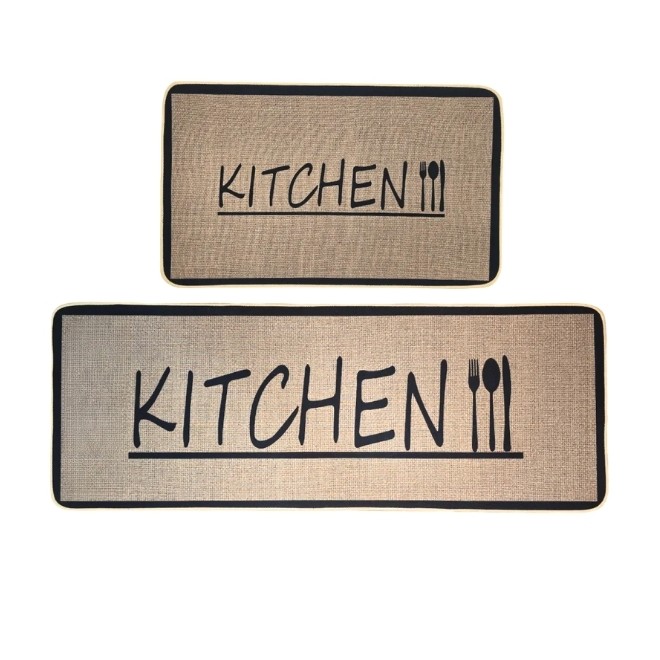 Alfombra Kitchen Borde Negro Set x 2....