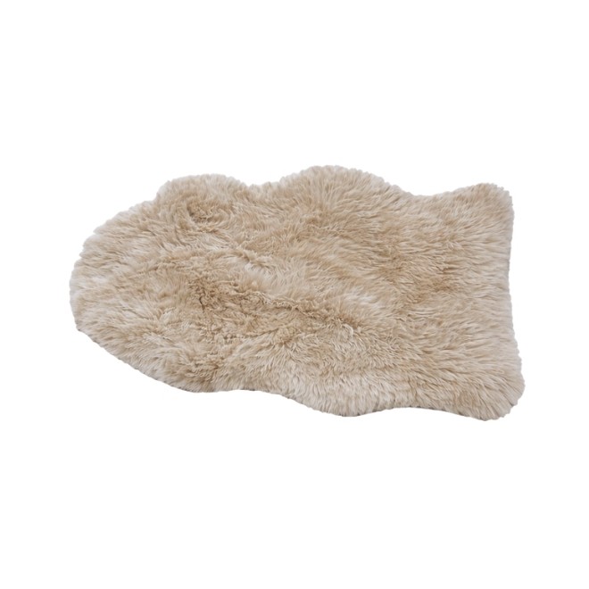 Alfombra Peluche Curva Marrón Claro...