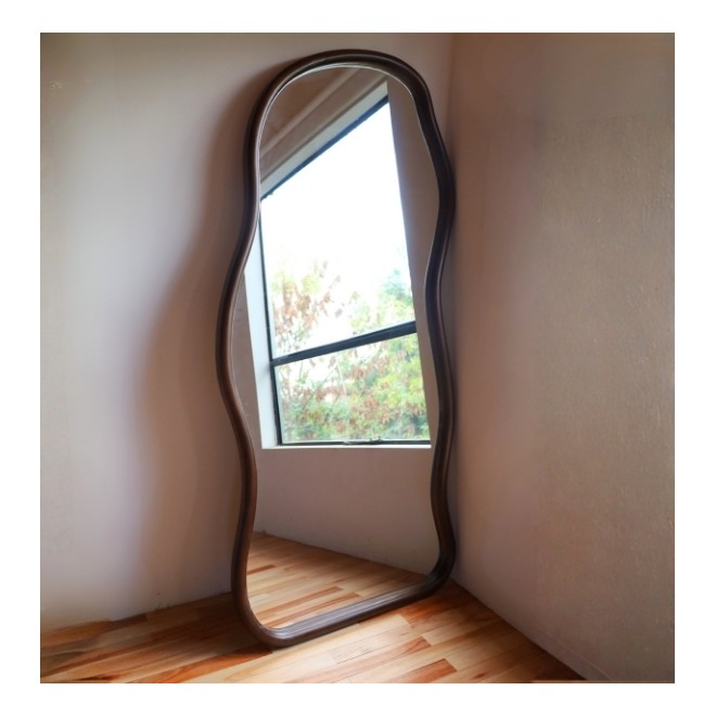 Espejo Orgánico Marco madera natural...